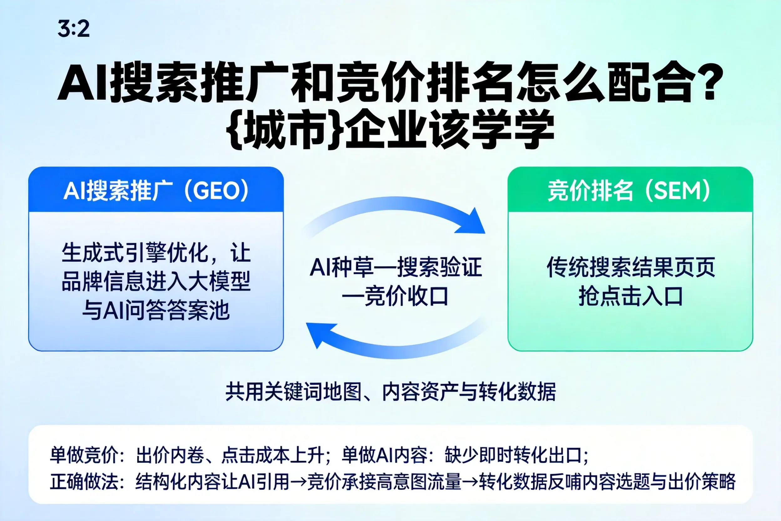 AI搜索推广和竞价排名怎么配合?鹰潭企业该学学