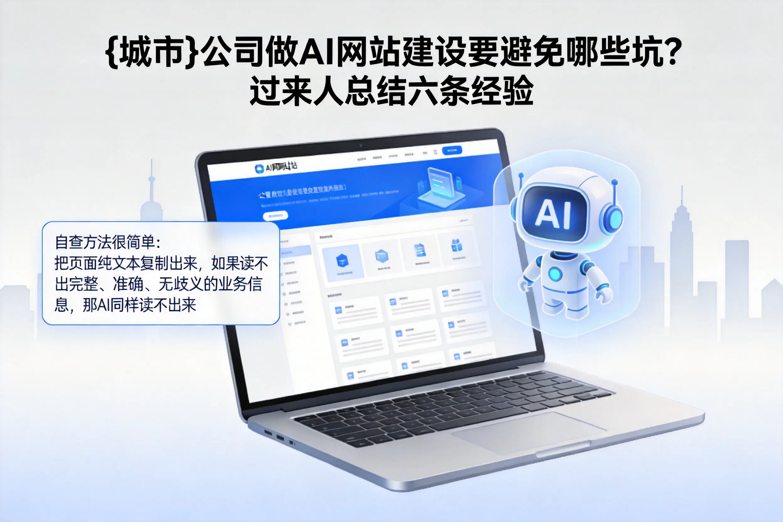 鹰潭公司做AI网站建设要避免哪些坑?过来人总结六条经验