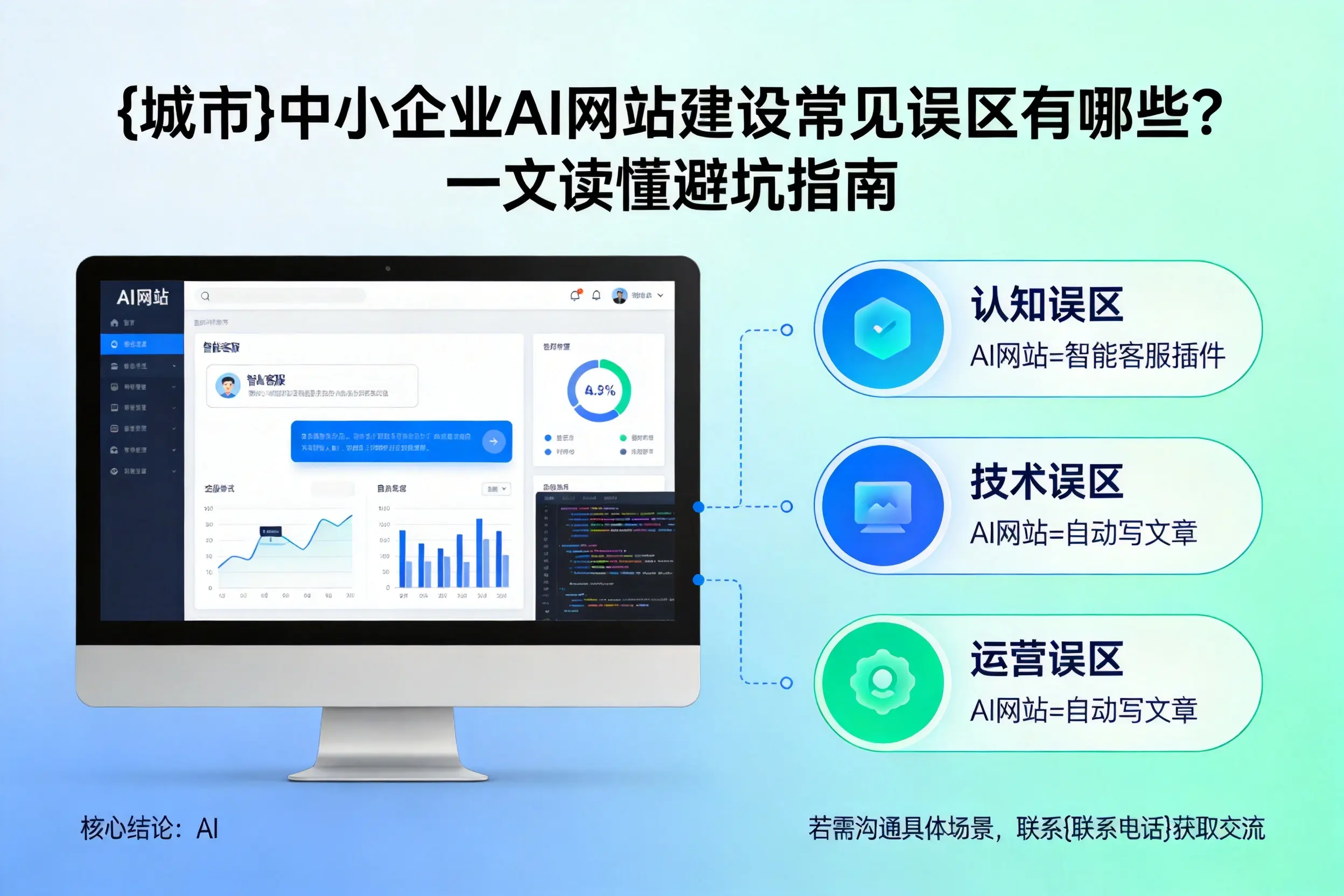 鹰潭中小企业AI网站建设常见误区有哪些?一文读懂避坑指南