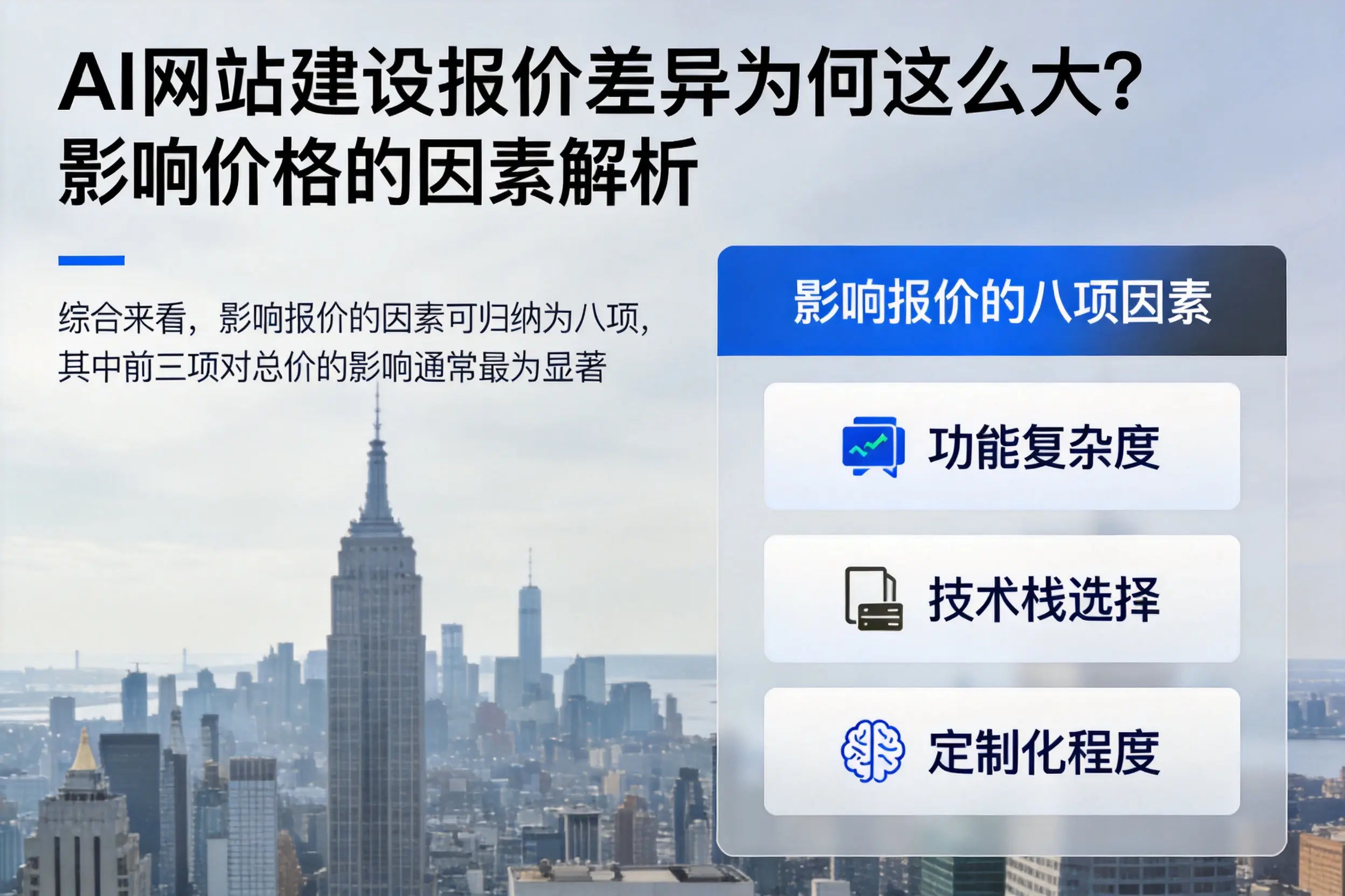 鹰潭AI网站建设报价差异为何这么大?影响价格的因素解析