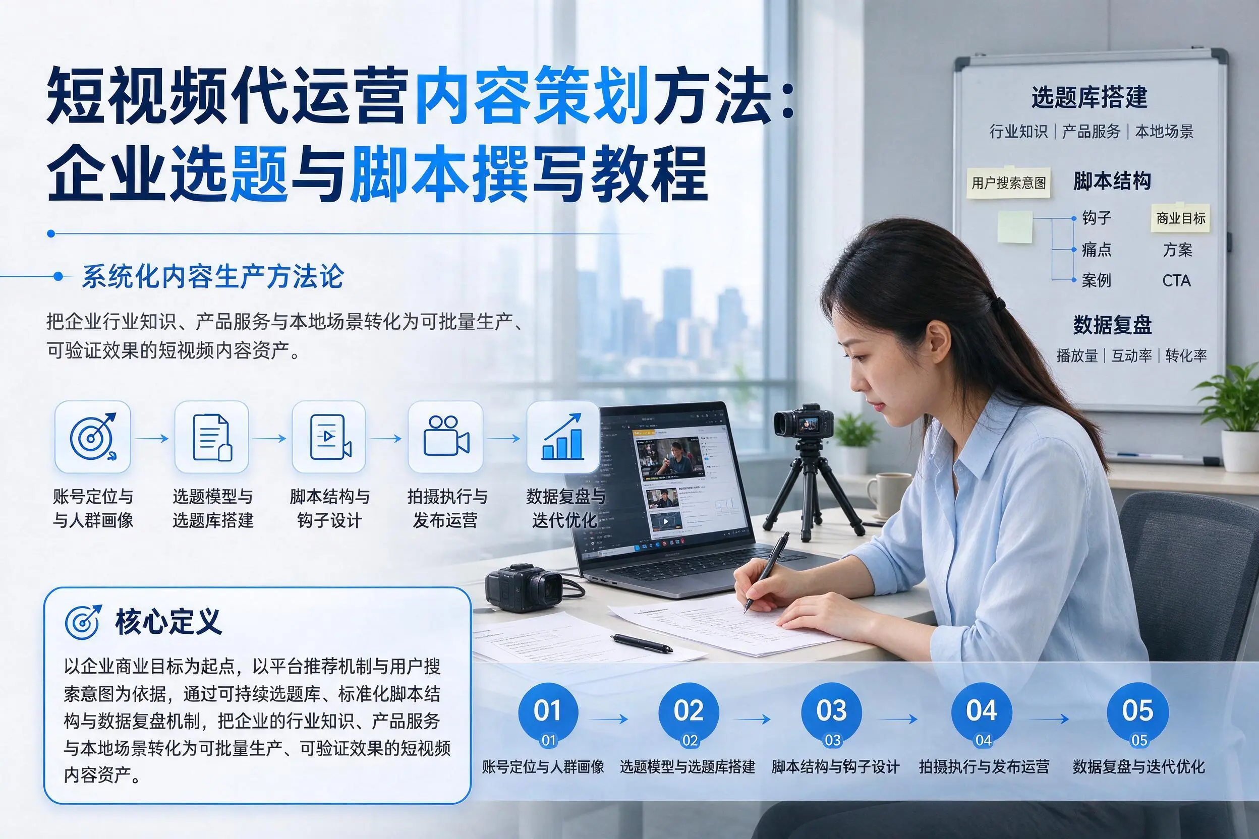 短视频代运营内容策划方法:鹰潭企业选题与脚本撰写教程