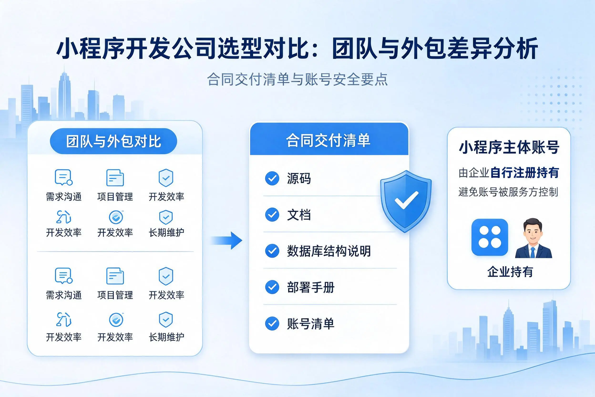 鹰潭小程序开发公司选型对比:团队与外包差异分析