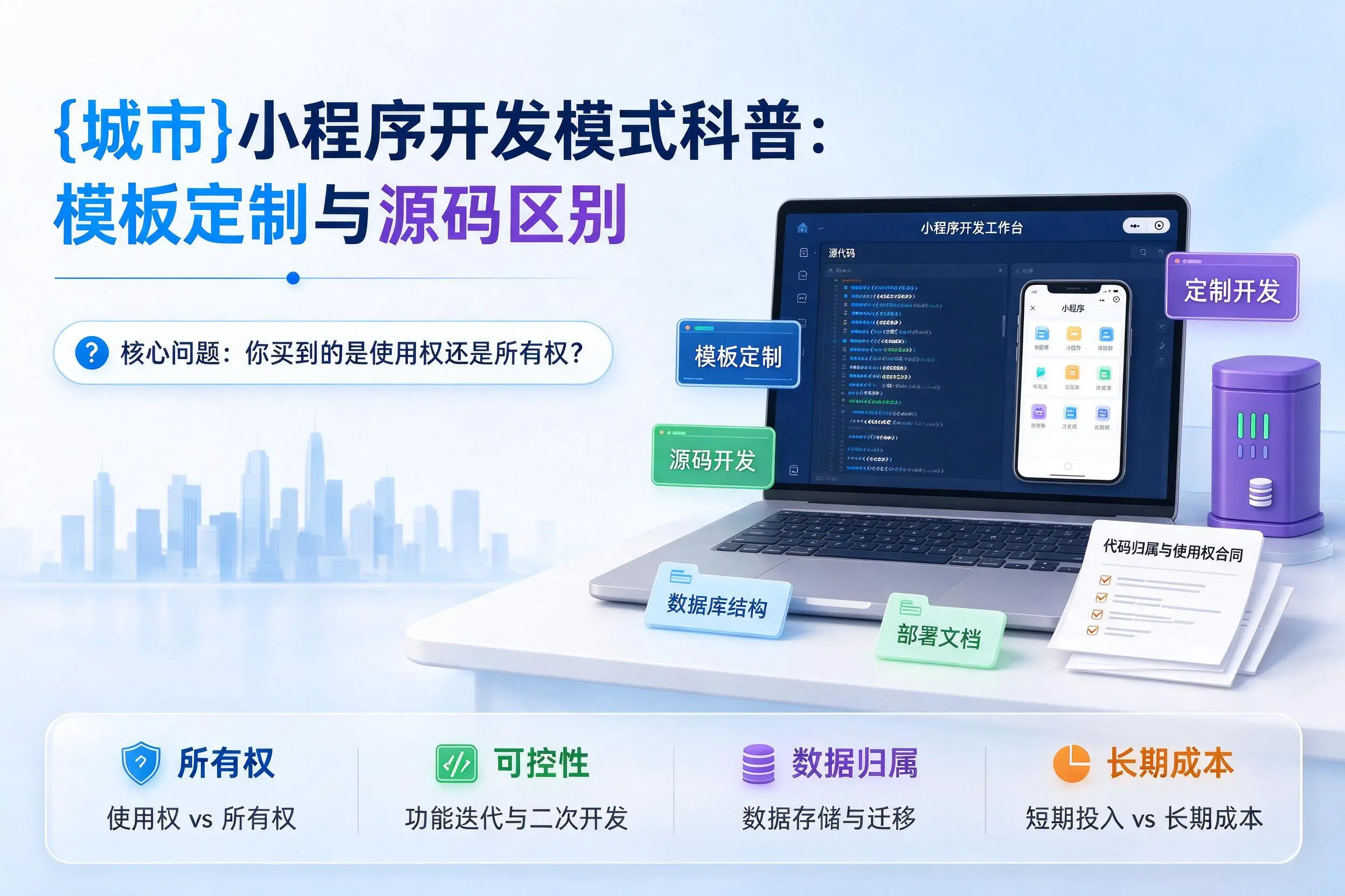 鹰潭小程序开发模式科普:模板定制与源码区别