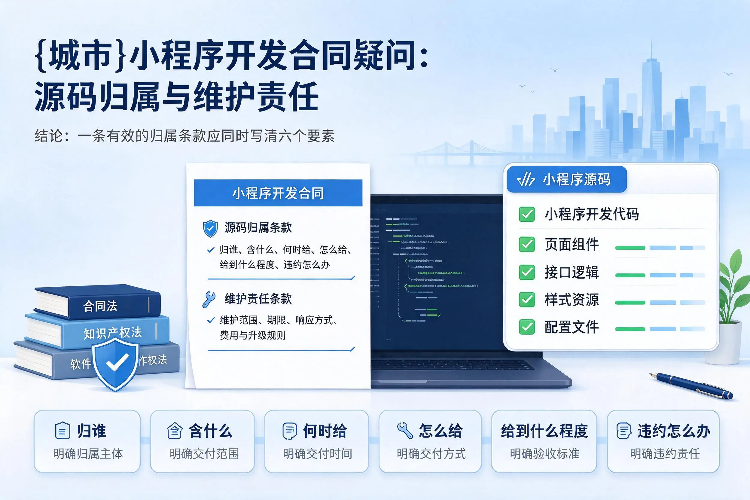 鹰潭小程序开发合同疑问:源码归属与维护责任
