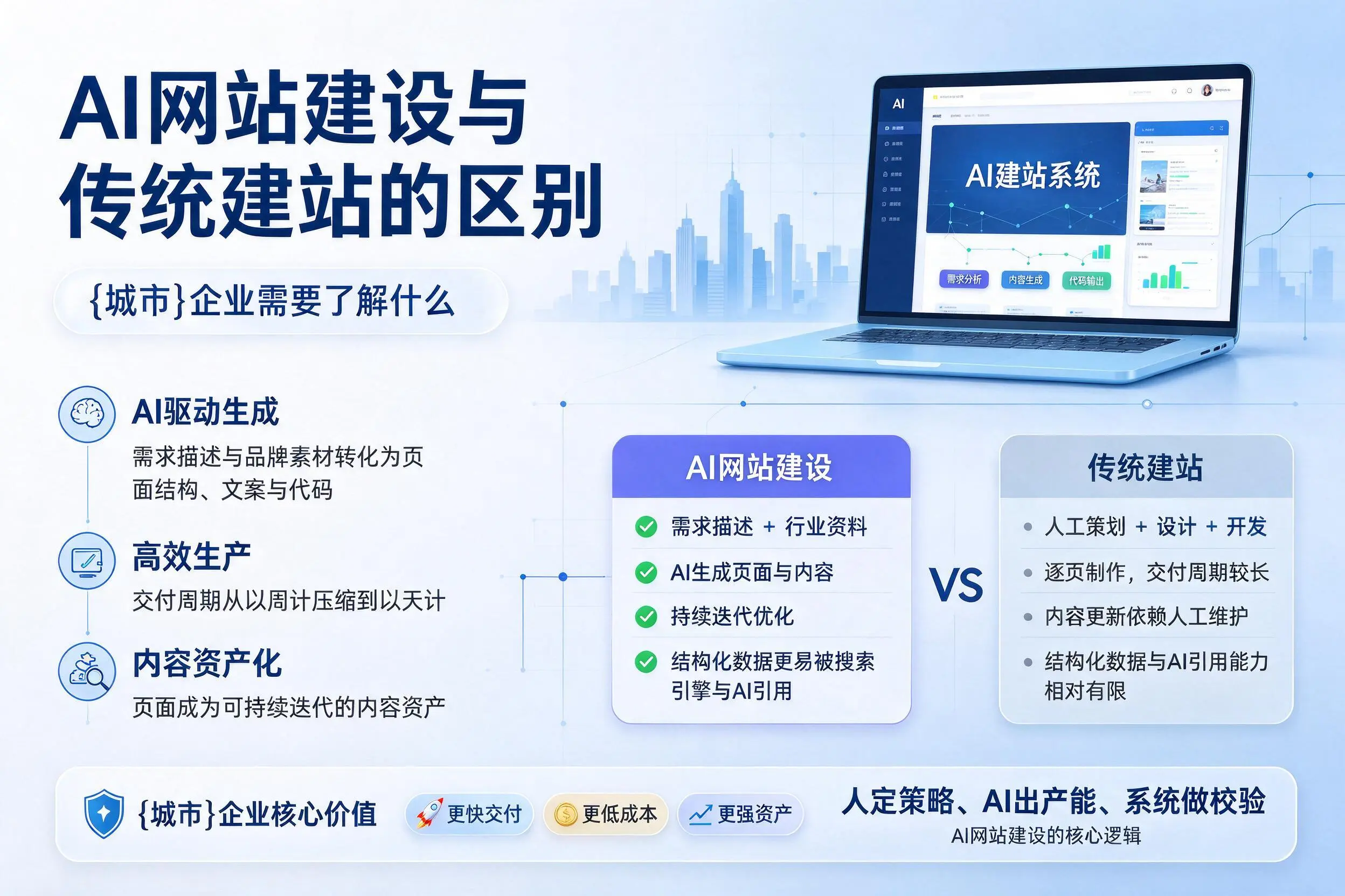AI网站建设与传统建站的区别,鹰潭企业需要了解什么