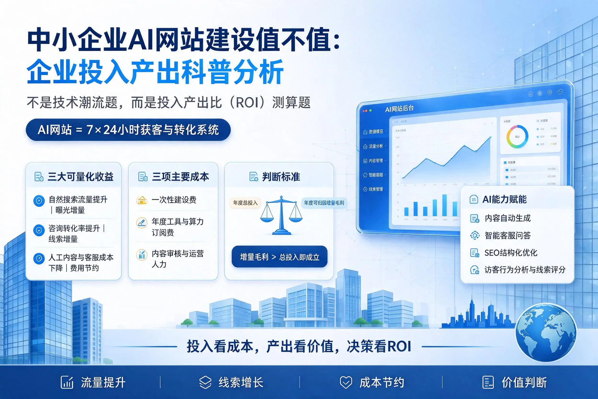 中小企业AI网站建设值不值：鹰潭企业投入产出科普分析