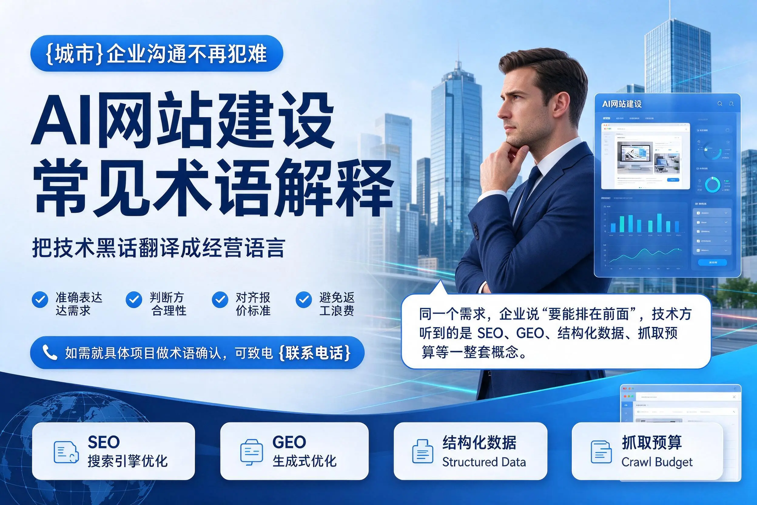 AI网站建设常见术语解释，鹰潭企业沟通不再犯难