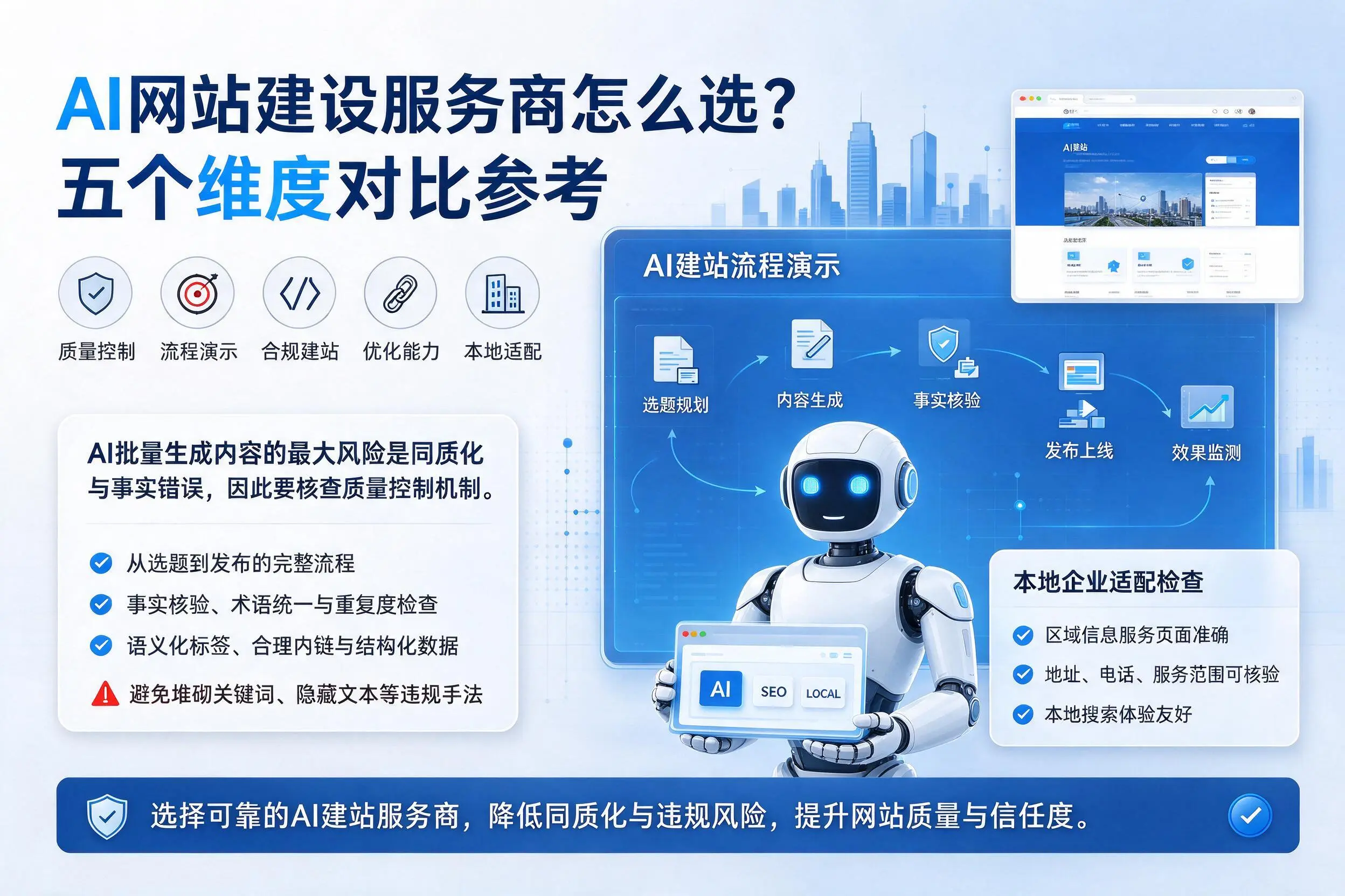 鹰潭AI网站建设服务商怎么选?五个维度对比参考