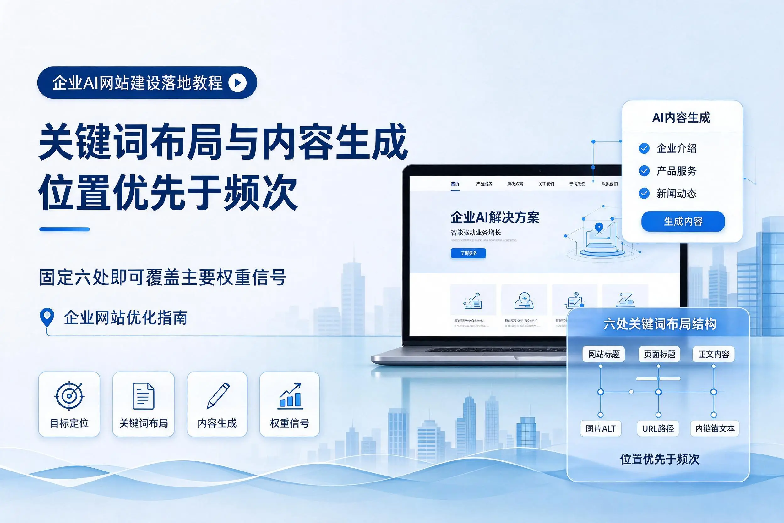 鹰潭企业AI网站建设落地教程:关键词布局与内容生成