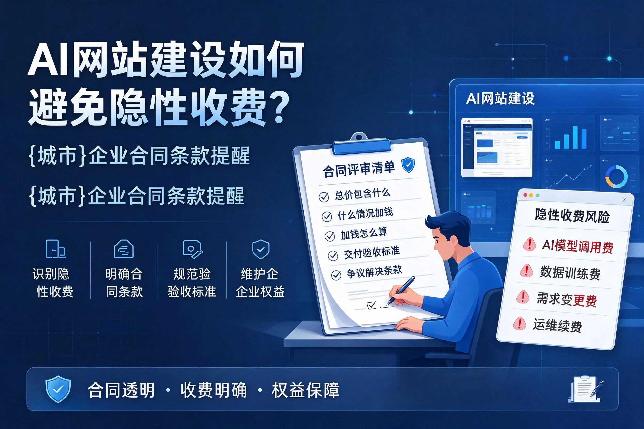 AI网站建设如何避免隐性收费?鹰潭企业合同条款提醒
