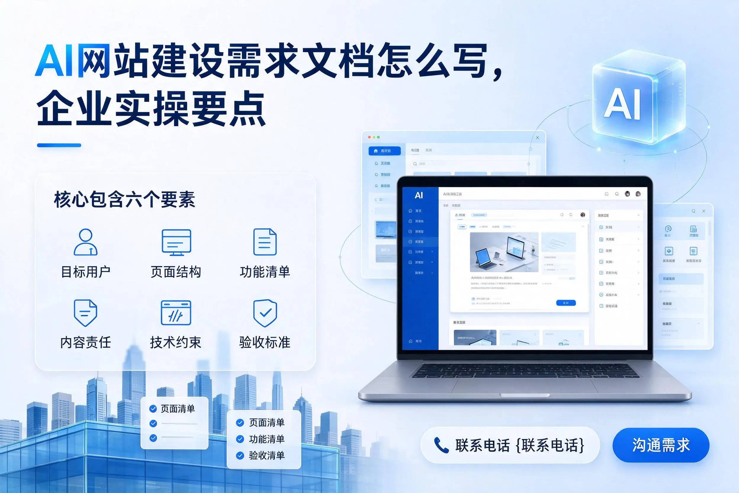 AI网站建设需求文档怎么写，鹰潭企业实操要点