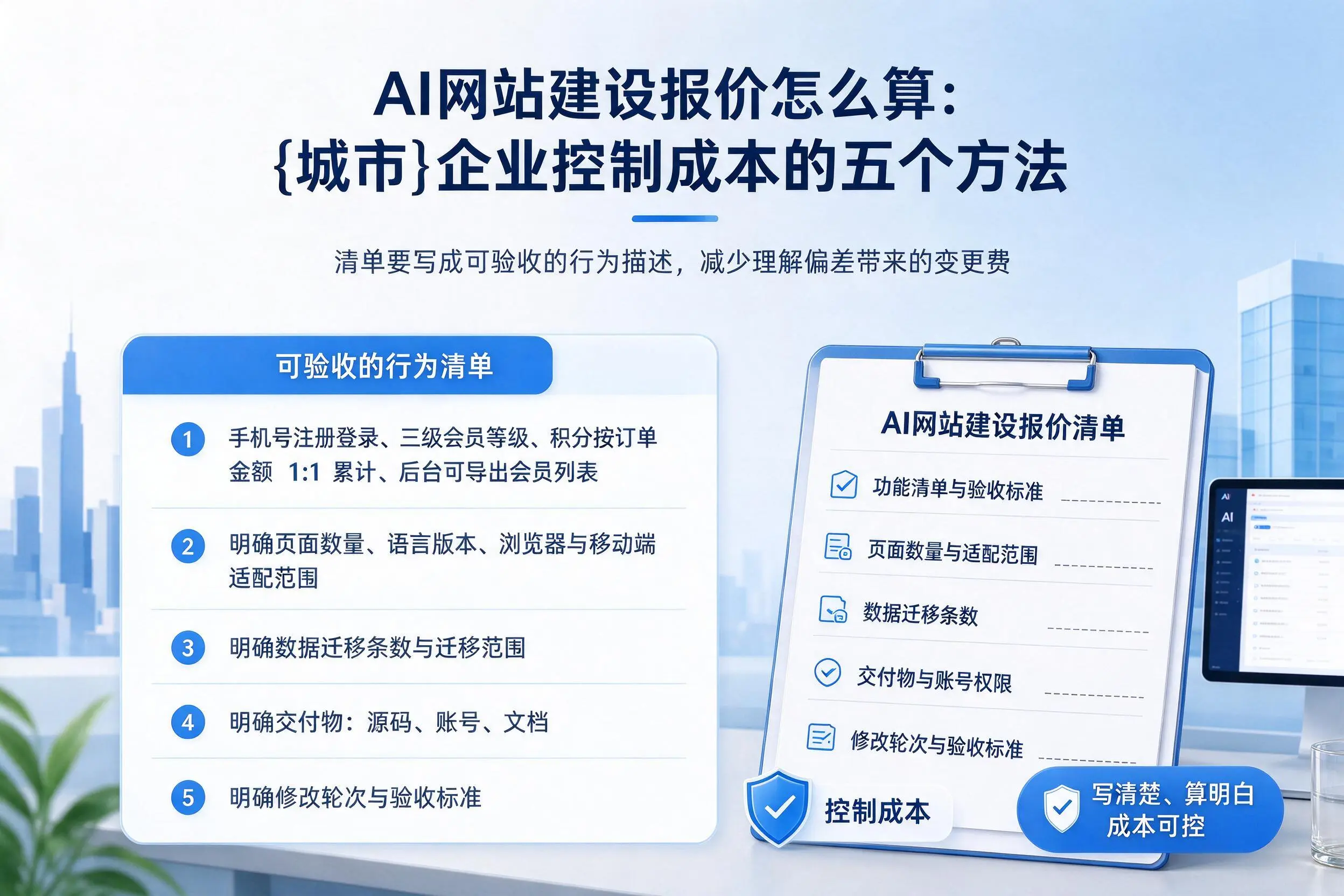 AI网站建设报价怎么算：鹰潭企业控制成本的五个方法